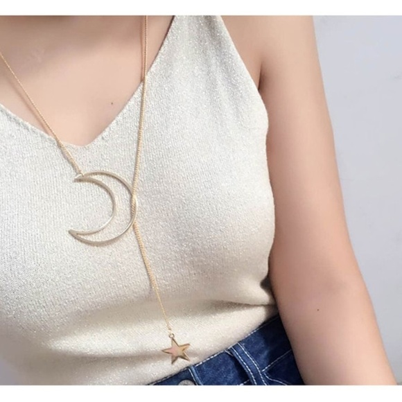 Jewelry - 5 for $25 Large Moon and Star Long Necklace